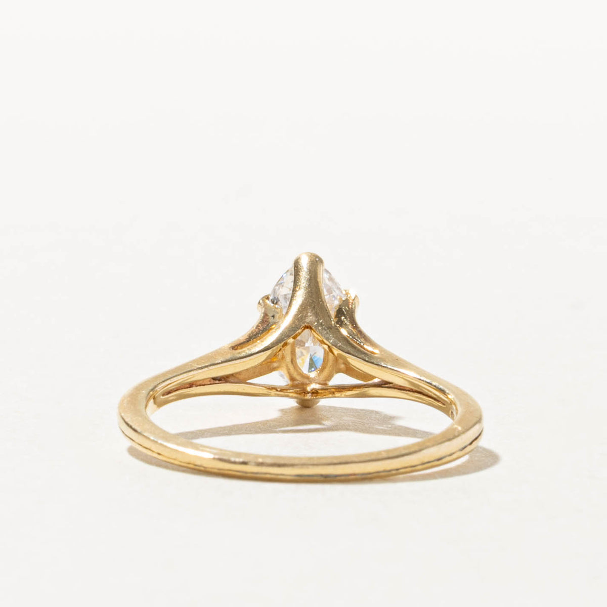 18k Solitaire Marquise Cut Diamond Ring | 0.82ct I2 I/J | SZ 6.5