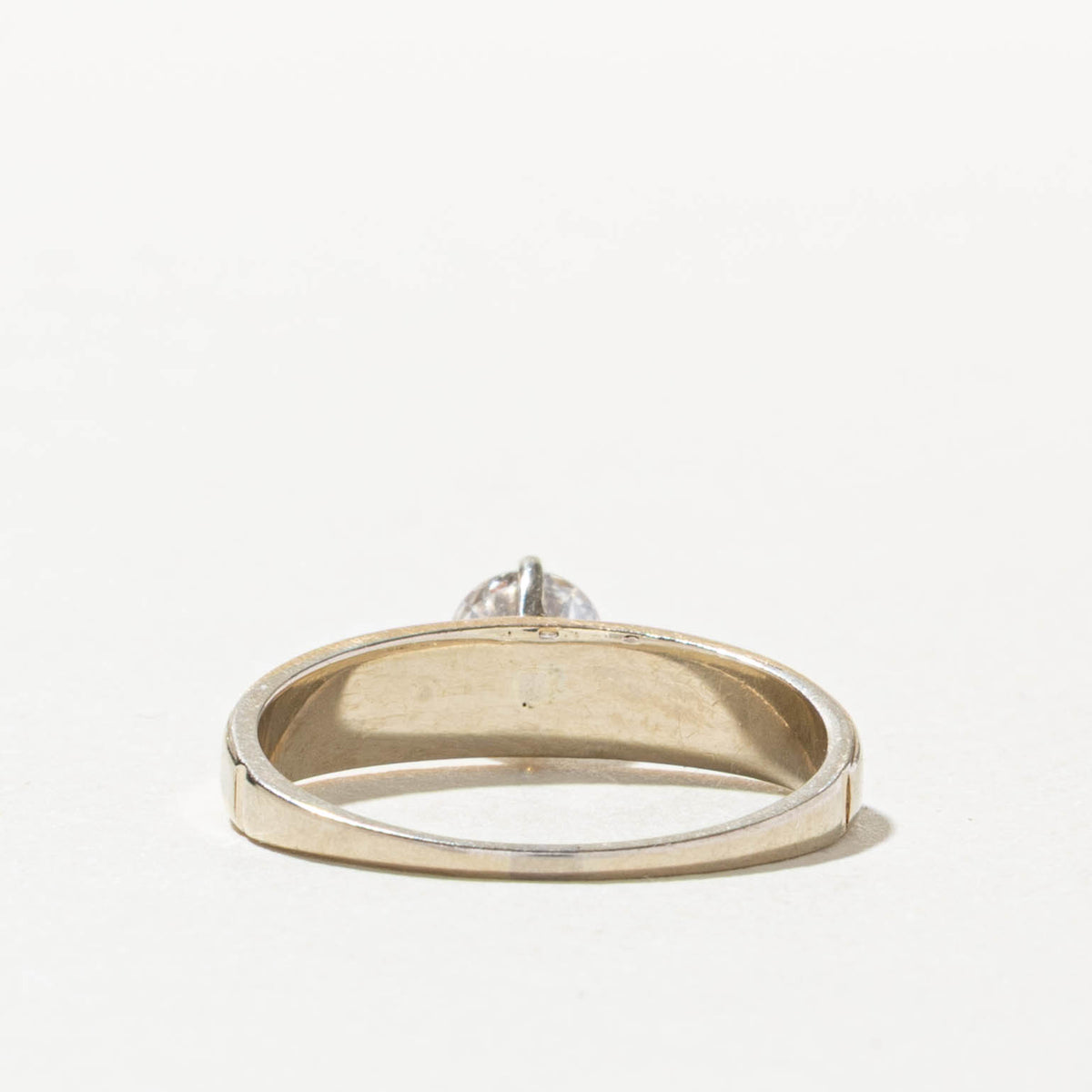 14k Solitaire Diamond Engraved Ring | 0.46ct I1 I | SZ 7