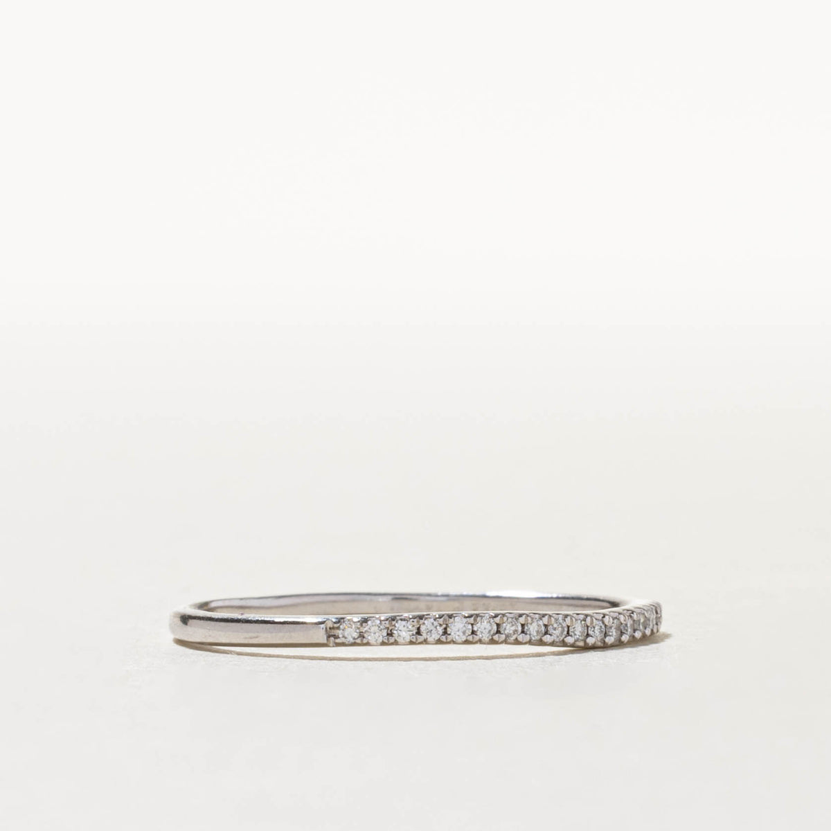10k Semi Eternity Diamond Contour Band | 0.06ctw | 1.35mm | SZ 8.5