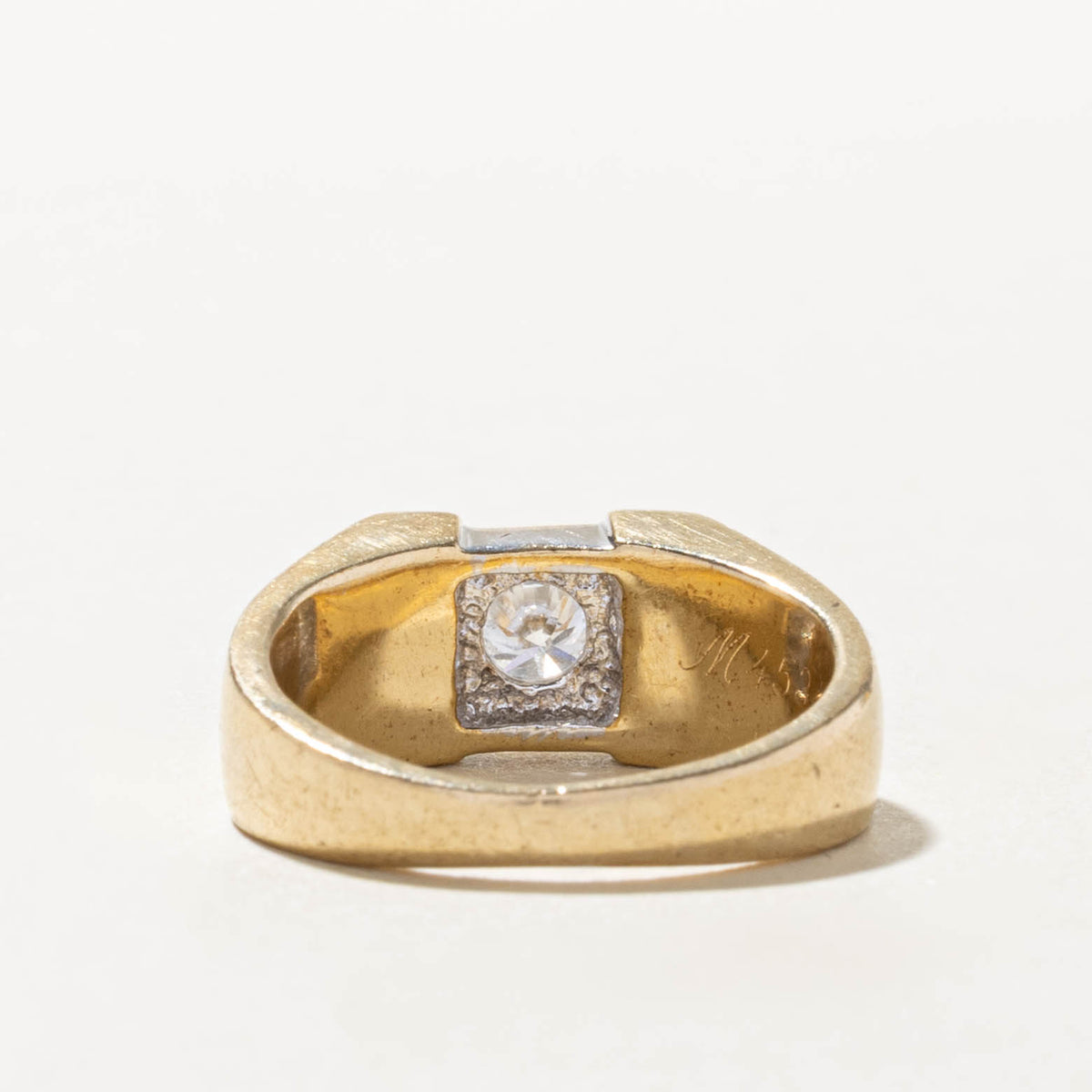 10k Solitaire Diamond Geometric Ring | 0.40ct I2 I | SZ 7.5