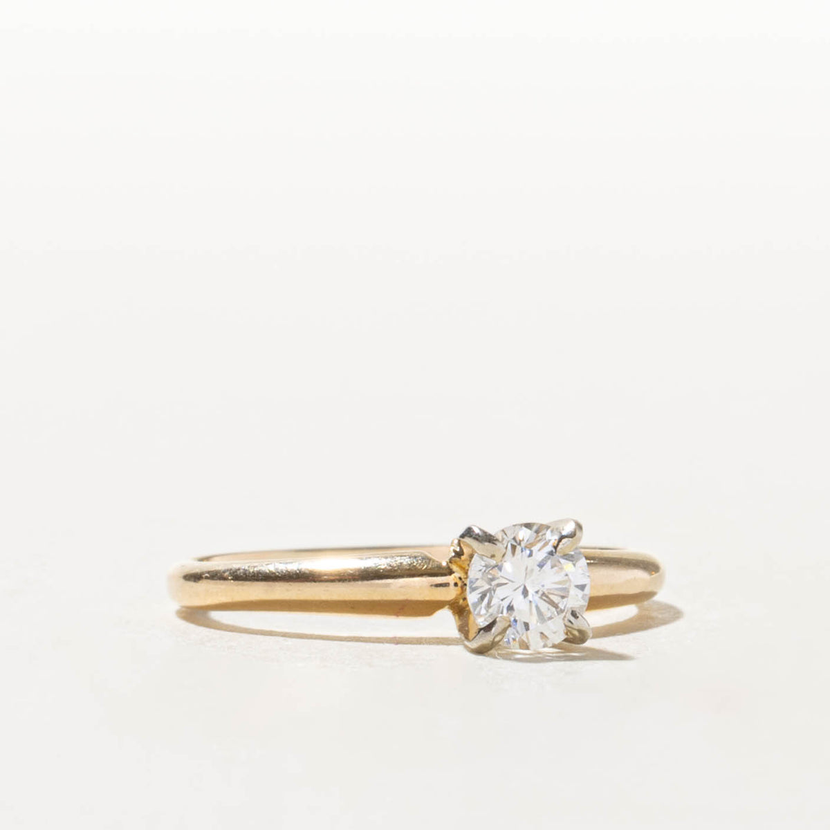 14k Solitaire Diamond Engagement Ring | 0.35ct VS2 J | SZ 5