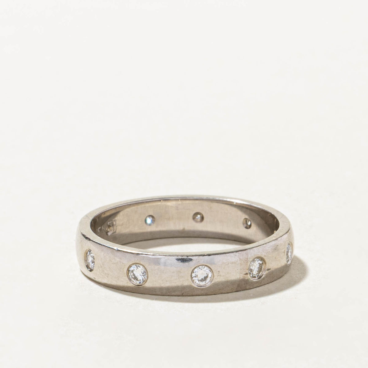 18k Eternity Flush Set Diamond Band | 0.32ctw | 3.85mm | SZ 6.5