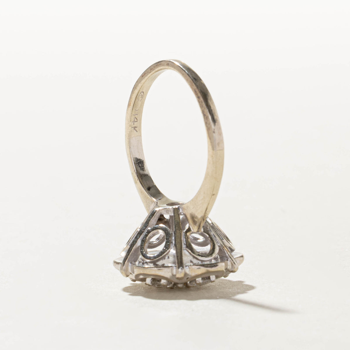 14k Diamond Cluster Floral Cocktail Ring | 0.42ctw | SZ 5.25