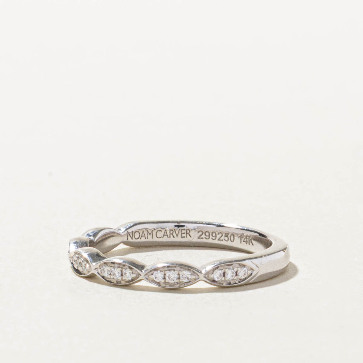 14k Semi Eternity Diamond Marquise Band | 0.07ctw | 2.55mm | SZ 5.5