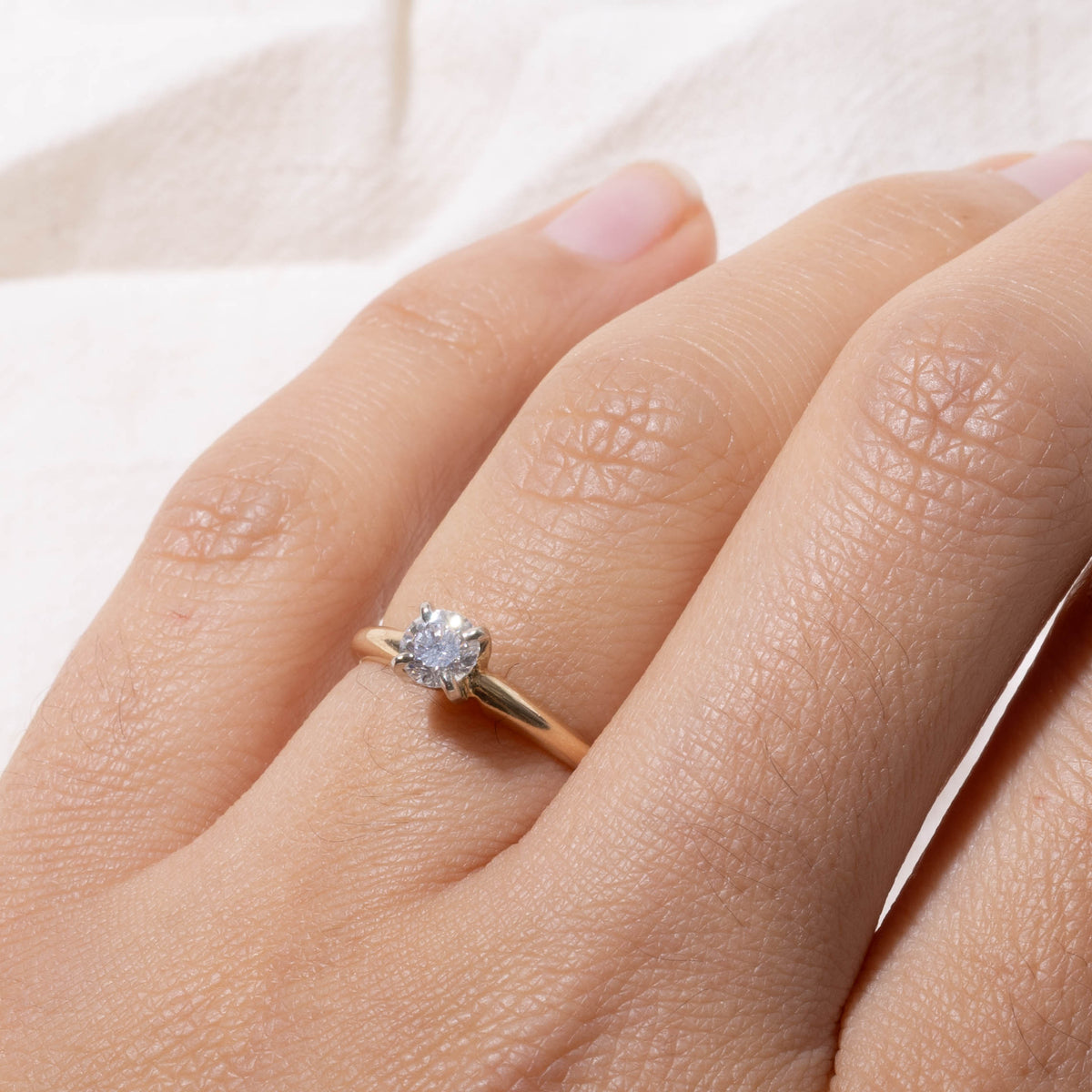 14k Solitaire Diamond Engagement Ring | 0.35ct VS2 J | SZ 5