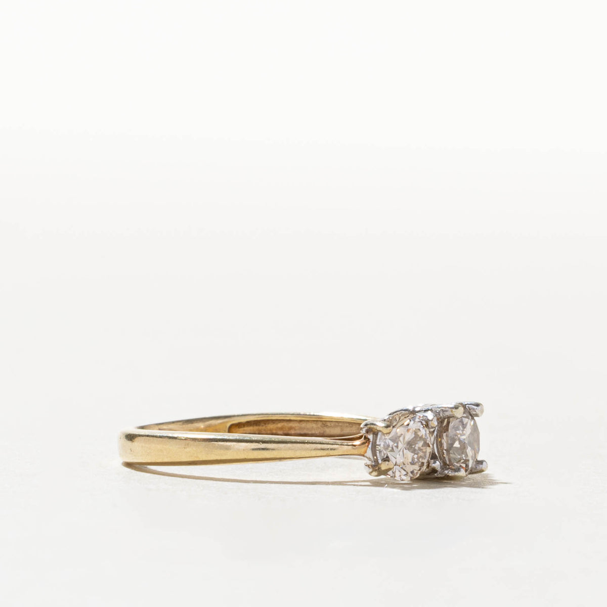 10k Three Stone Diamond Engagement Ring | 1.00ctw | SZ 5.75