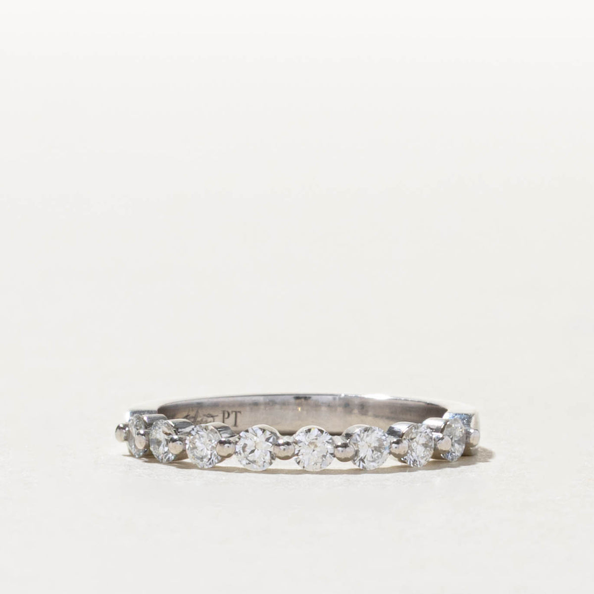 950 Platinum Semi Eternity Diamond Band | 0.32ctw | 2.25mm | SZ 4.25