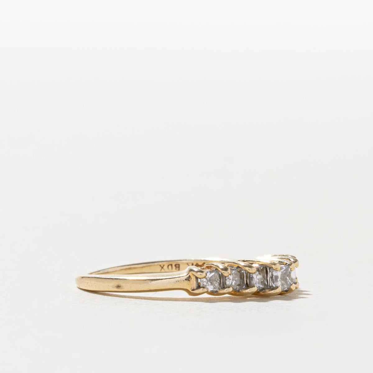 14k Semi Eternity Princess Cut Diamond Ring | 0.50ctw | SZ 5.75