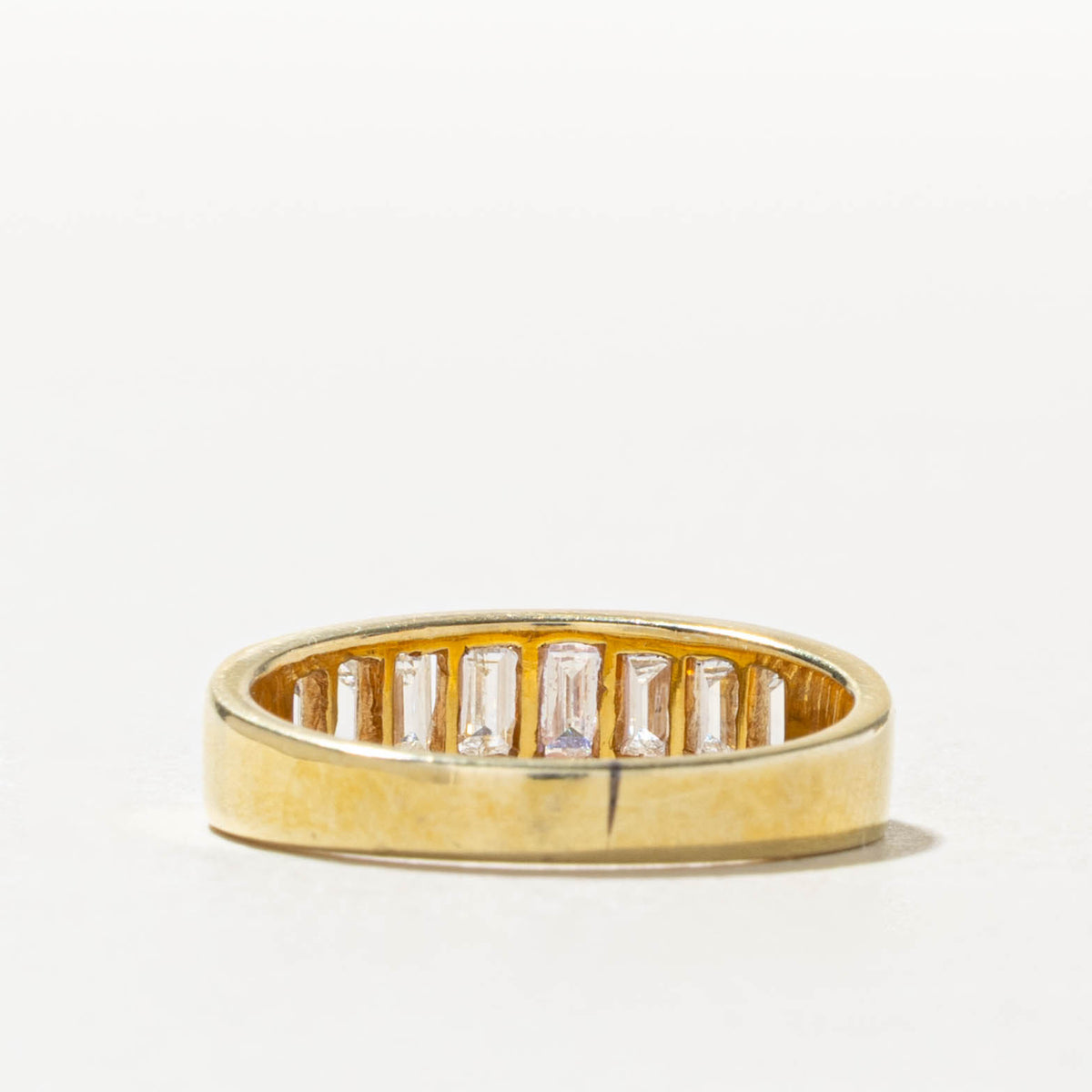 14k Semi Eternity Baguette Cut Diamond Band | 1.04ctw | 5.20mm | SZ 6.25