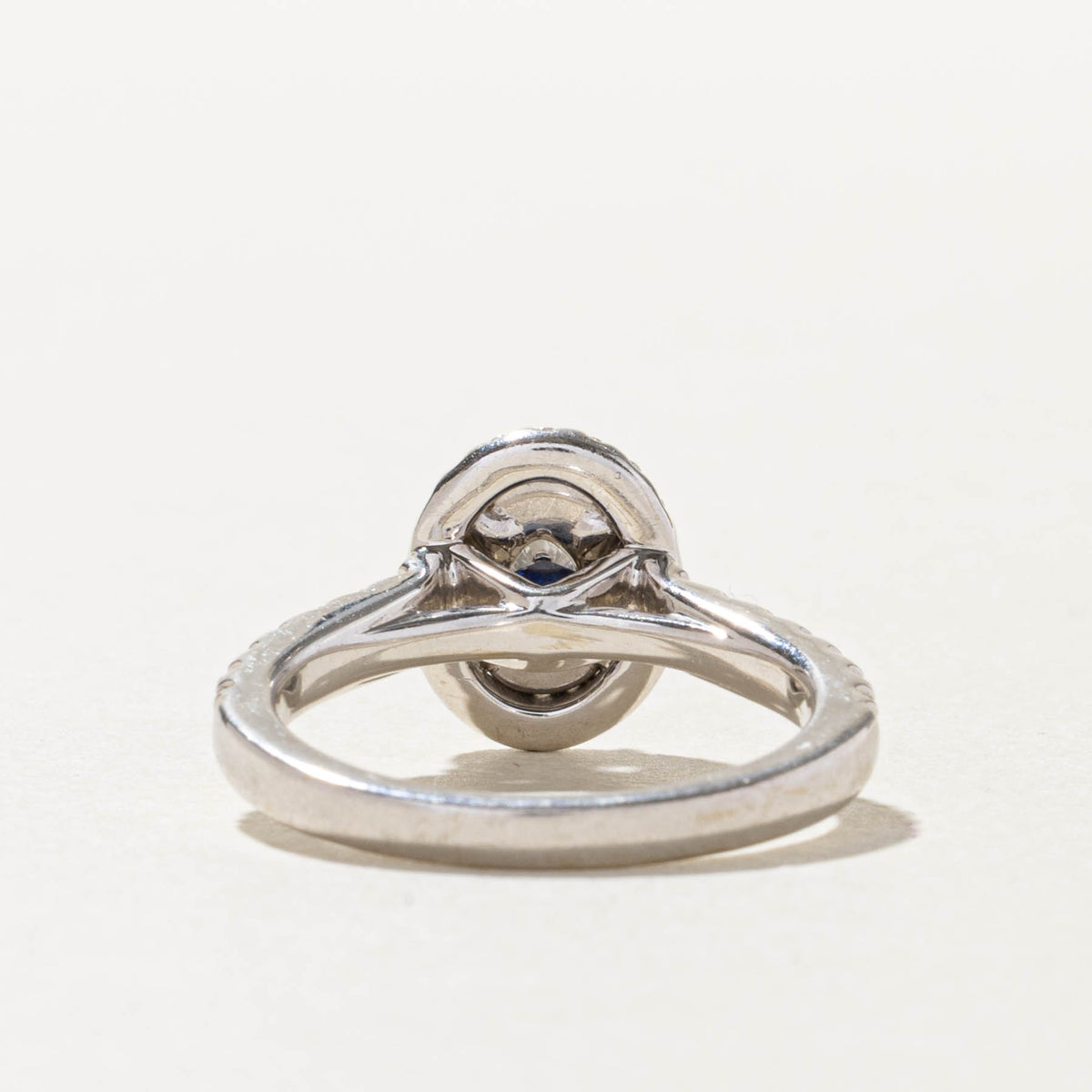 'Vera Wang' Diamond Double Halo & Hidden Sapphire Love Ring | 0.75ctw, 0.06ctw | SZ 6.5