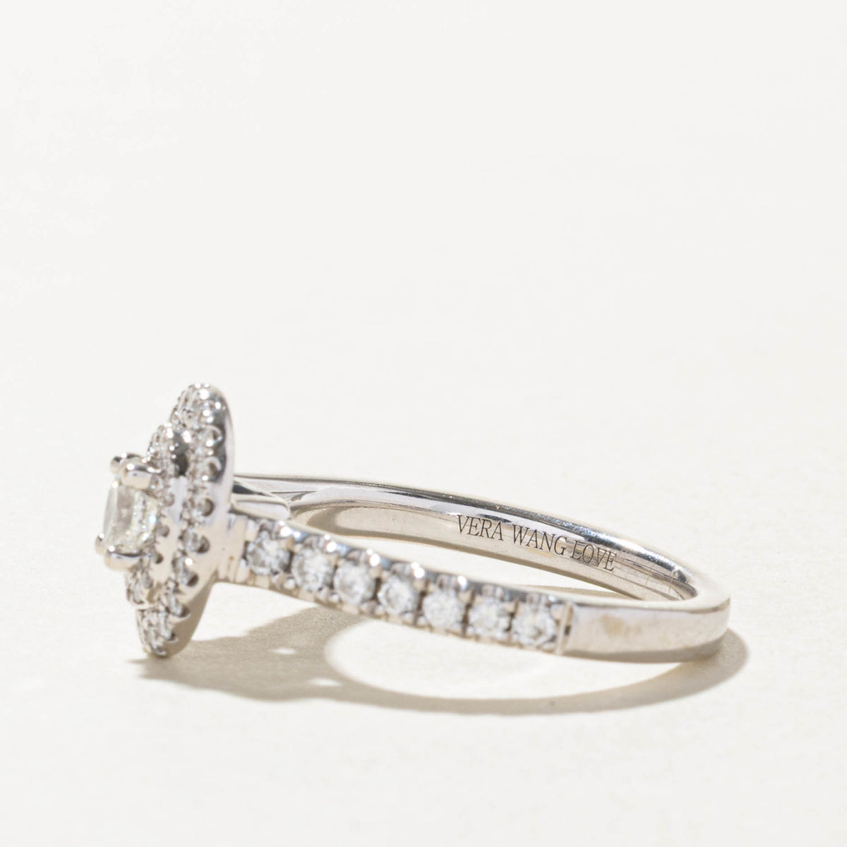 'Vera Wang' Diamond Double Halo & Hidden Sapphire Love Ring | 0.75ctw, 0.06ctw | SZ 6.5