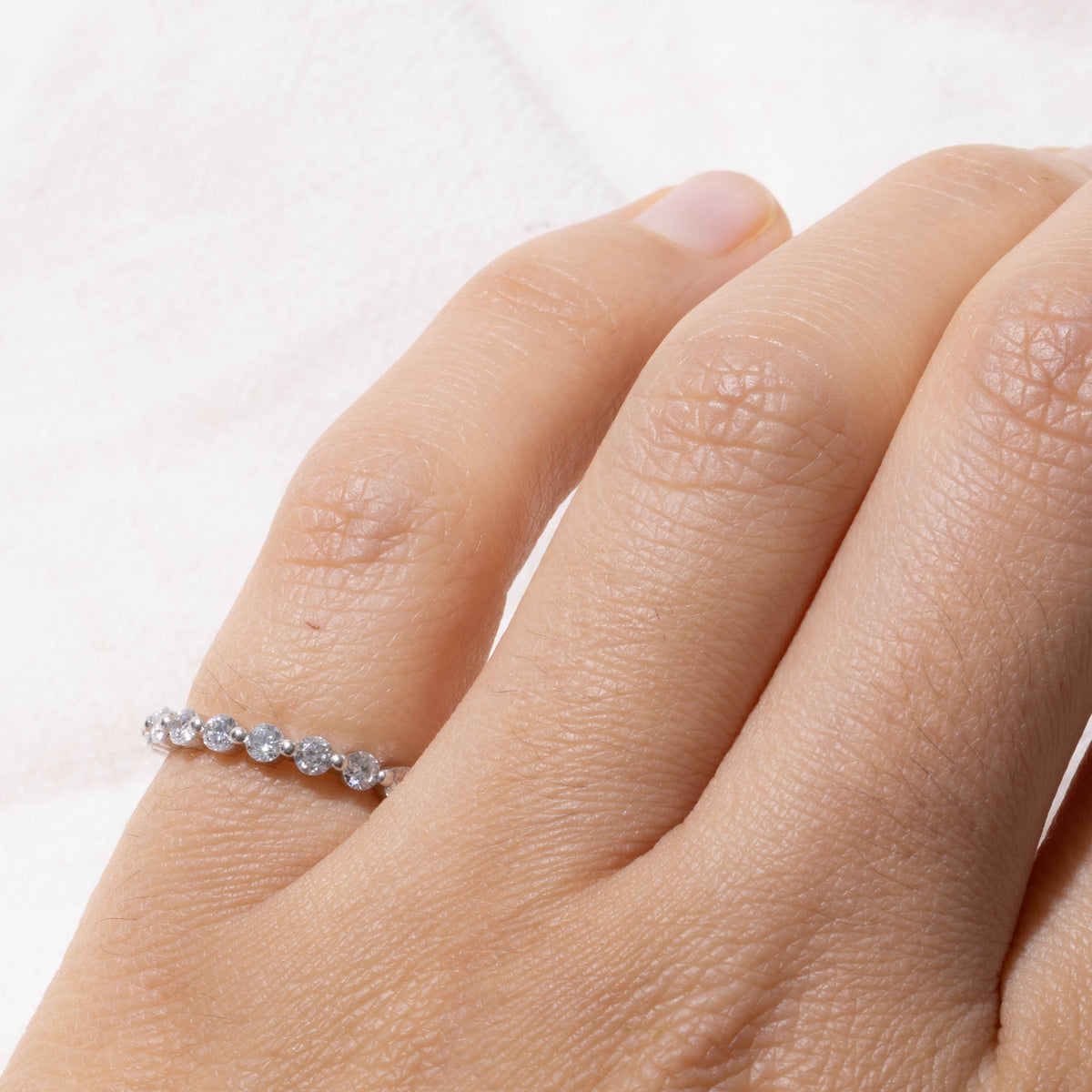 950 Platinum Semi Eternity Diamond Band | 0.32ctw | 2.25mm | SZ 4.25