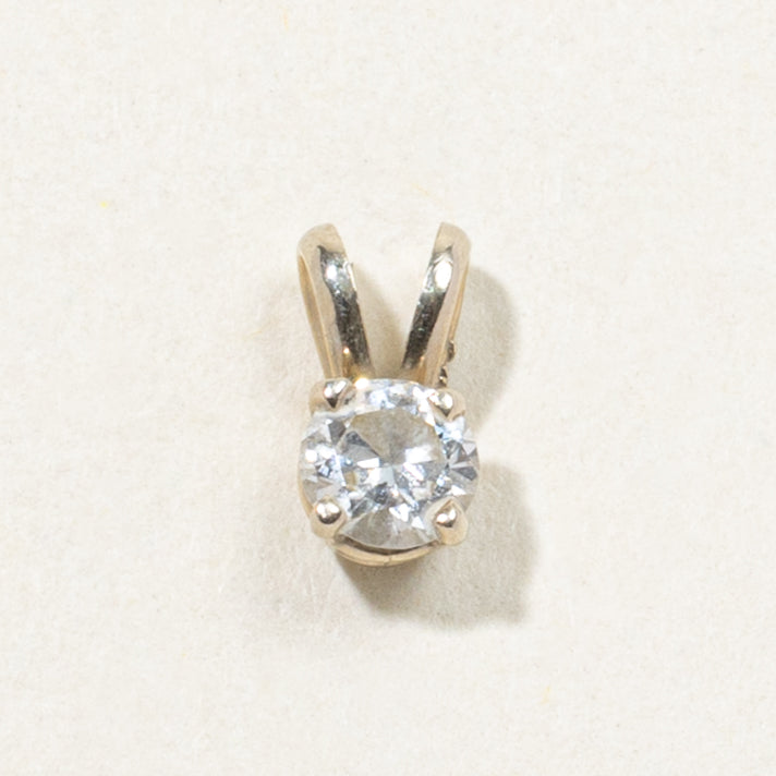 14k Solitaire Diamond Pendant | 0.25ct