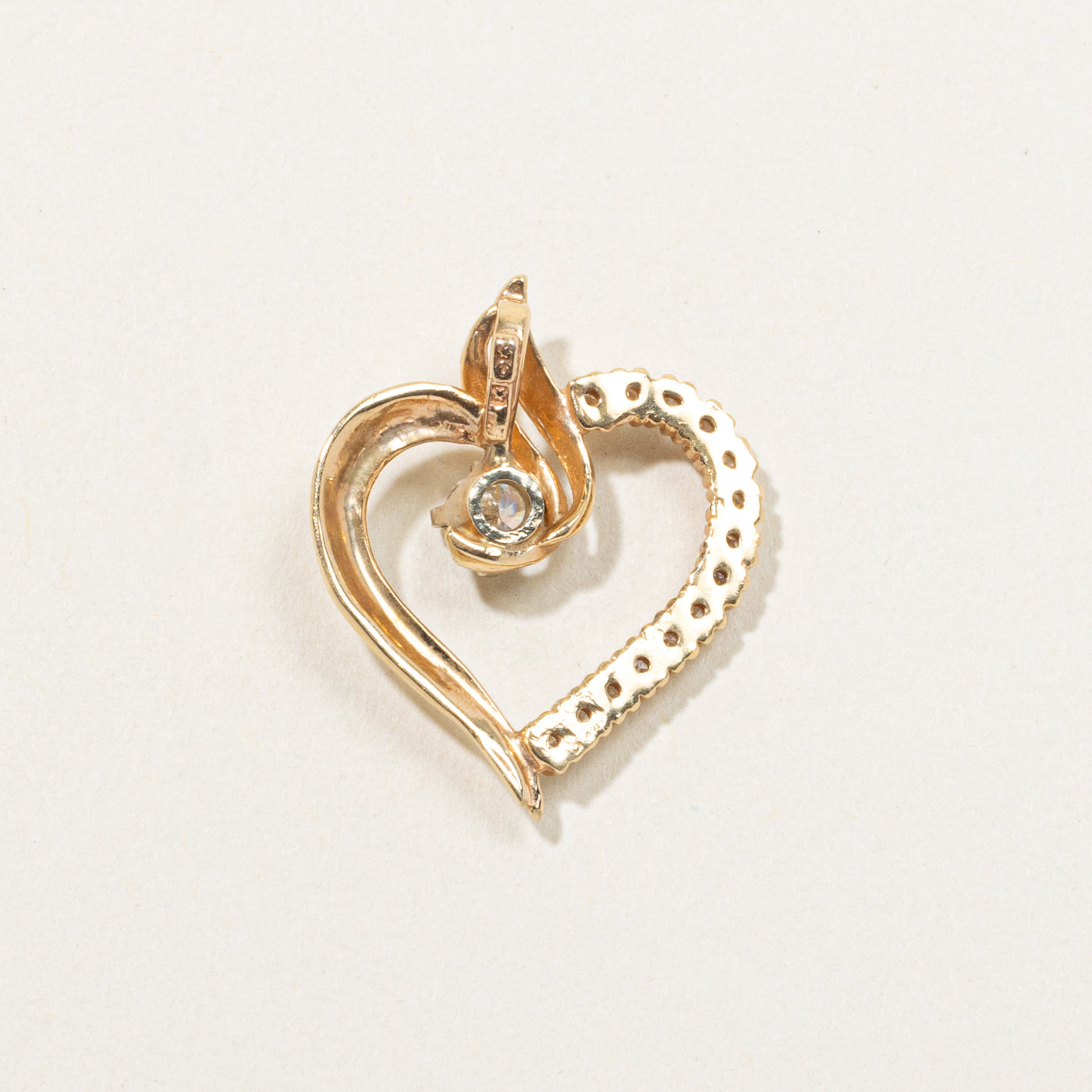 14k Diamond Heart Pendant | 0.45ctw