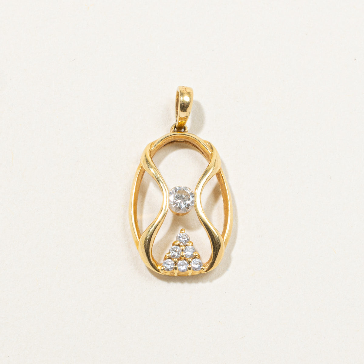 18k Diamond Openwork Abstract Pendant | 0.29ctw