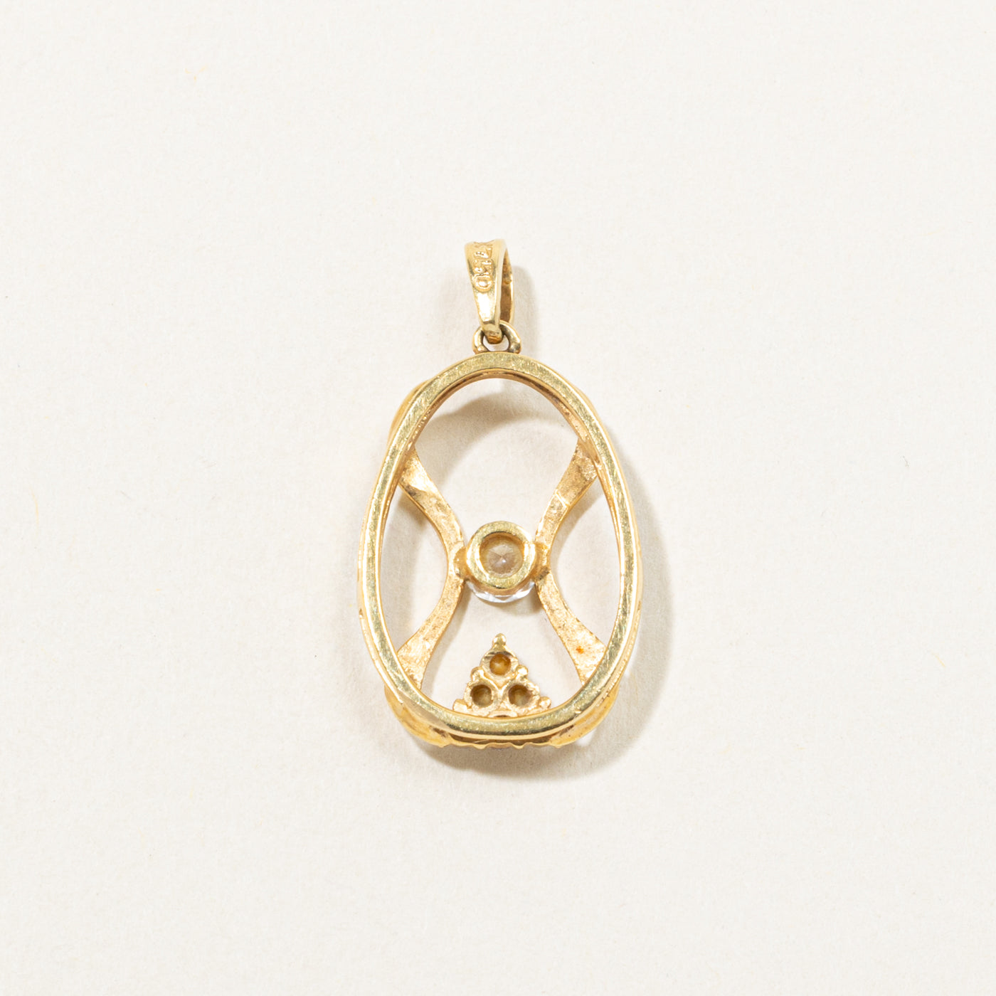18k Diamond Openwork Abstract Pendant | 0.29ctw