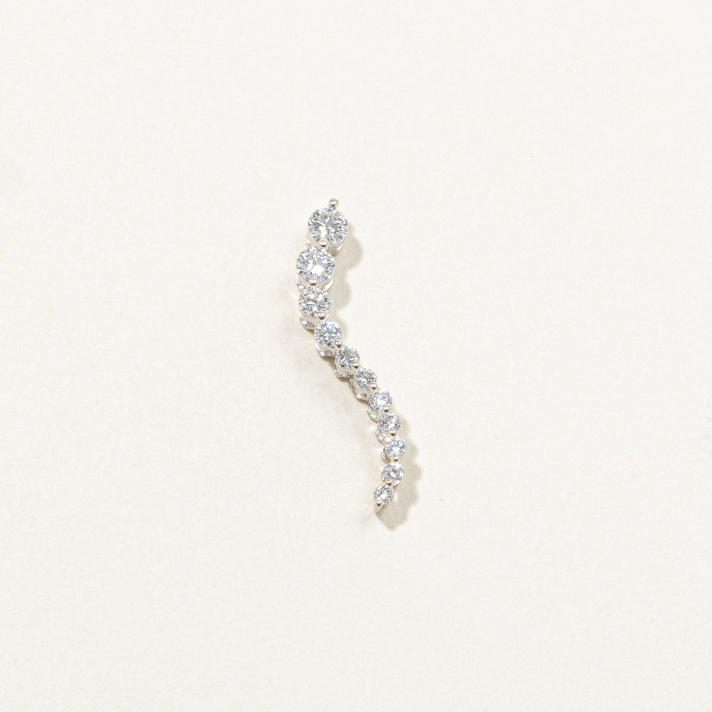 18k White Gold Diamond Journey Pendant | 0.37ctw