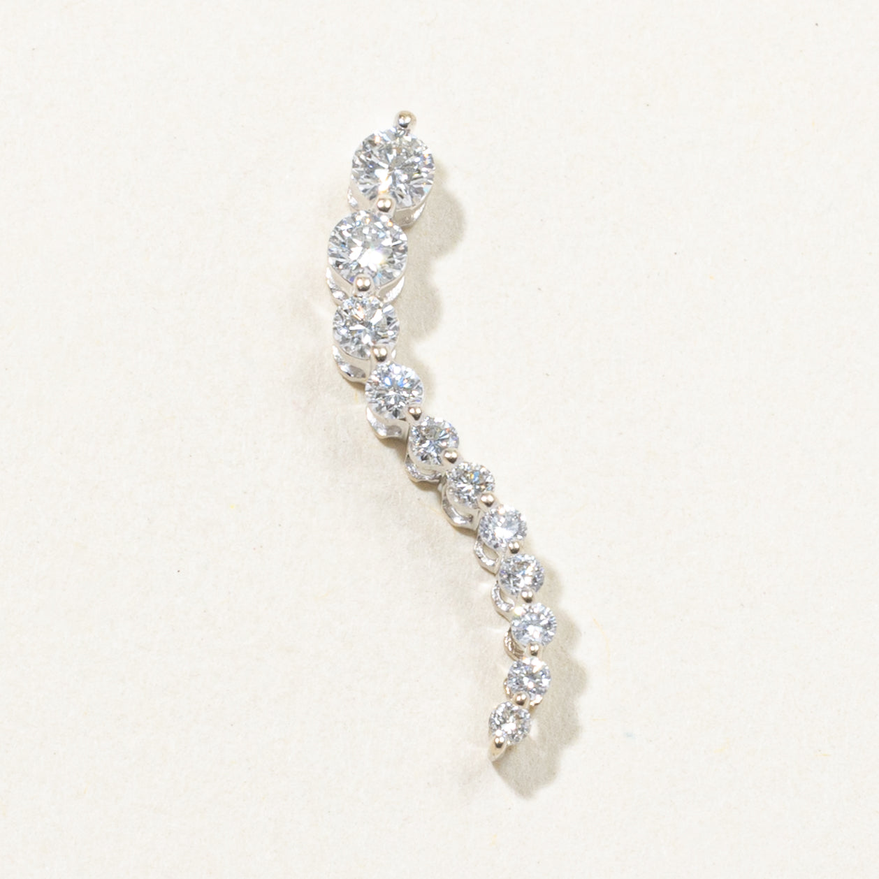 18k White Gold Diamond Journey Pendant | 0.37ctw
