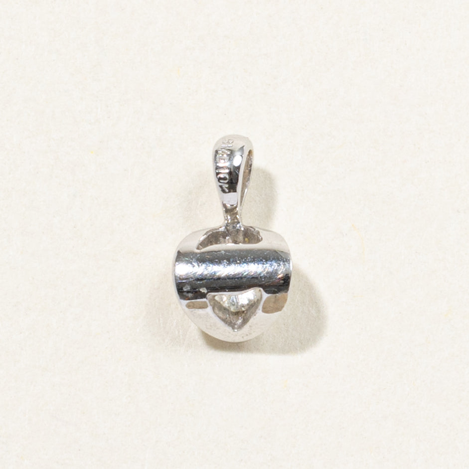 10k Tension Set Diamond Pendant | 0.19ct