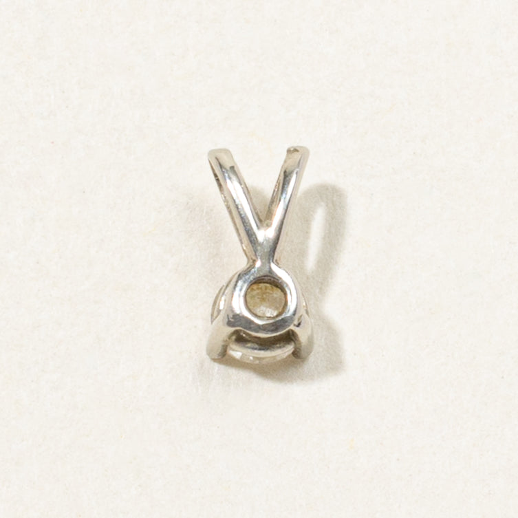 14k Solitaire Diamond Pendant | 0.14ct