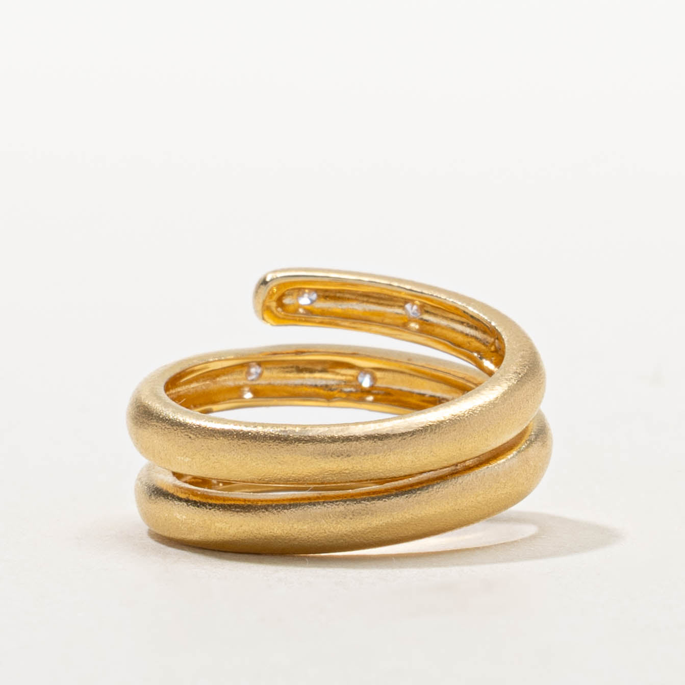 18k Scattered Diamond Wrap Ring | SZ 5.25