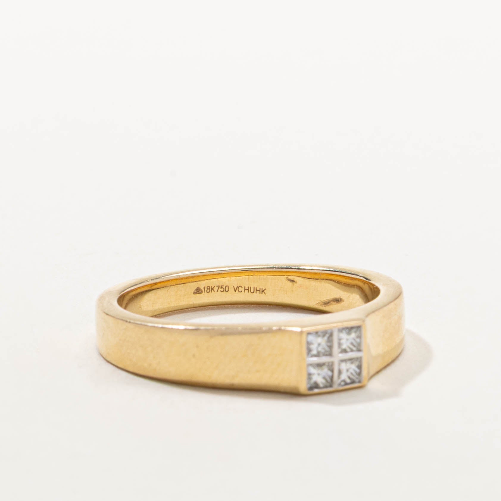 18k Princess Cut Diamond Grid Ring | 0.21ctw | SZ 10
