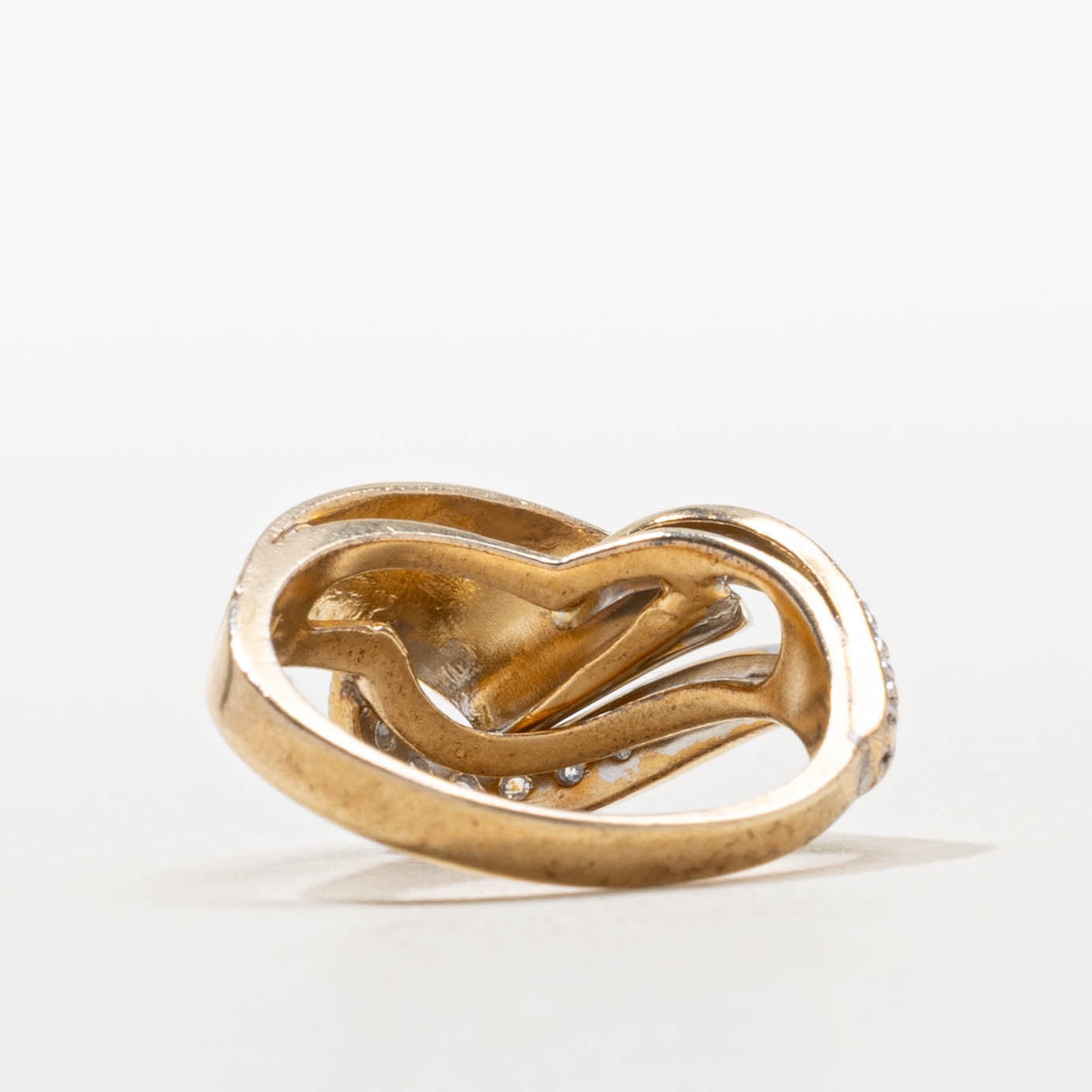 14k Diamond Accent Abstract Ring | SZ 5.5