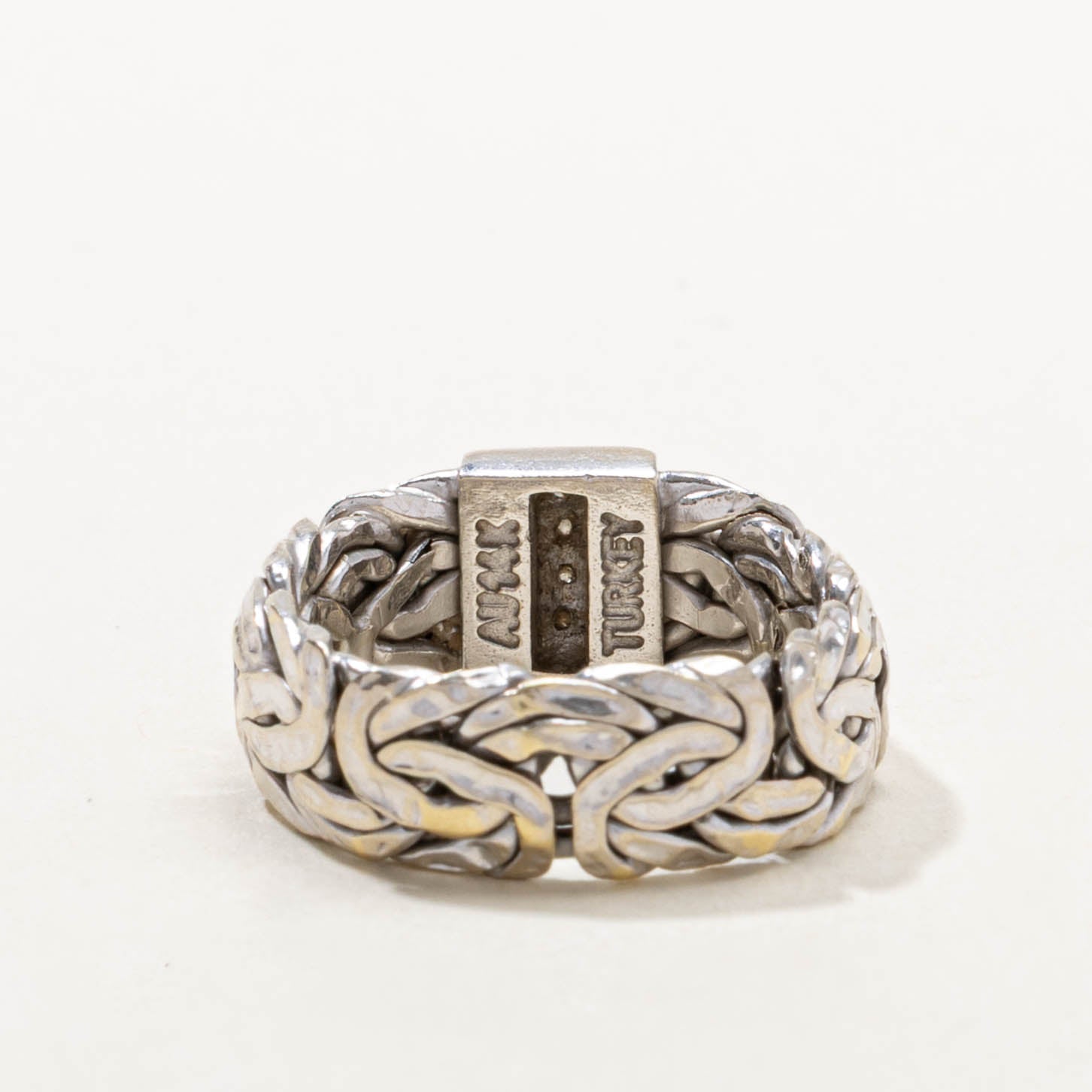 14k Diamond Byzantine Chain Ring | SZ 6.5