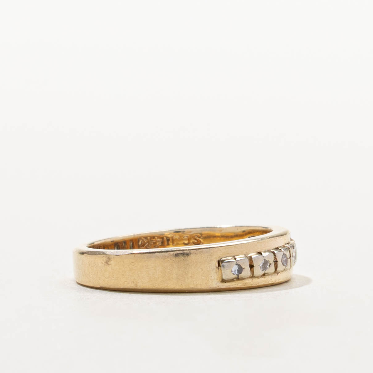 14k Semi Eternity Diamond Band | SZ 3