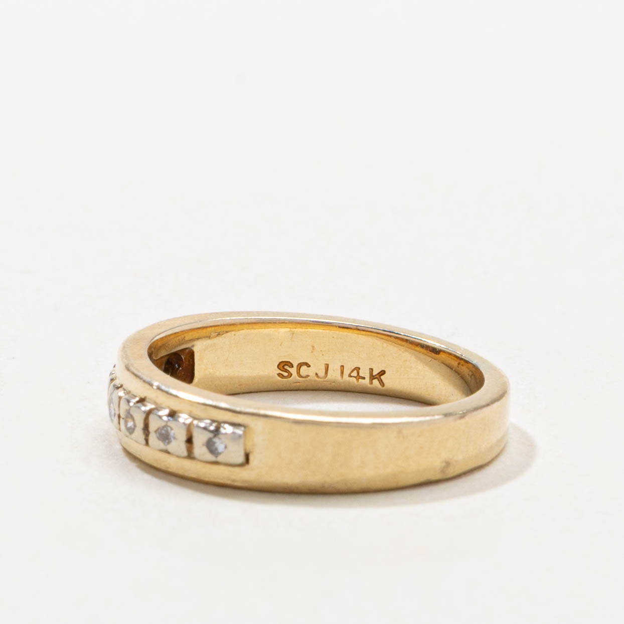 14k Semi Eternity Diamond Band | SZ 3