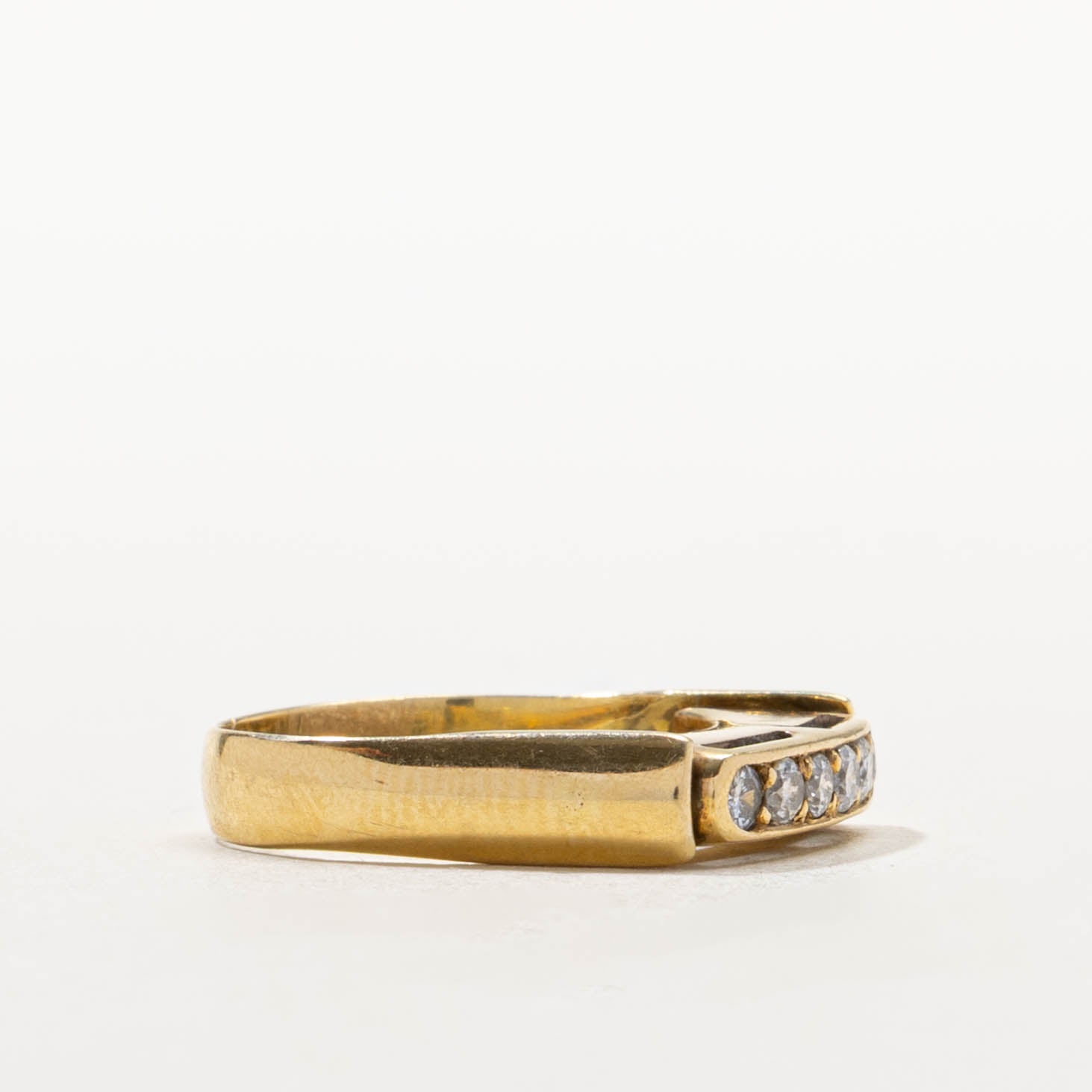 Six Stone Diamond Signet Ring | SZ 4.75
