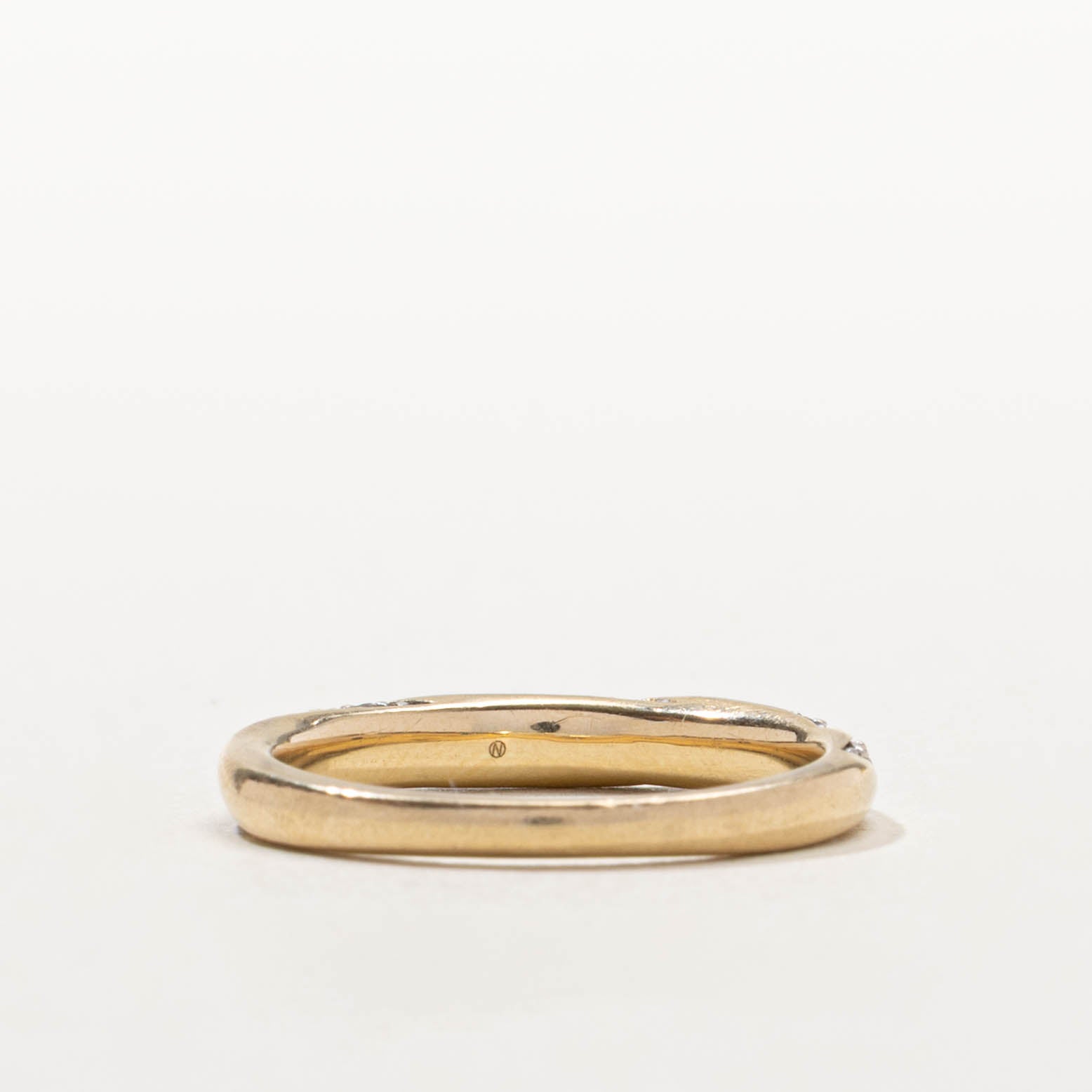 14k Semi Eternity Diamond Twisted Band | SZ 7