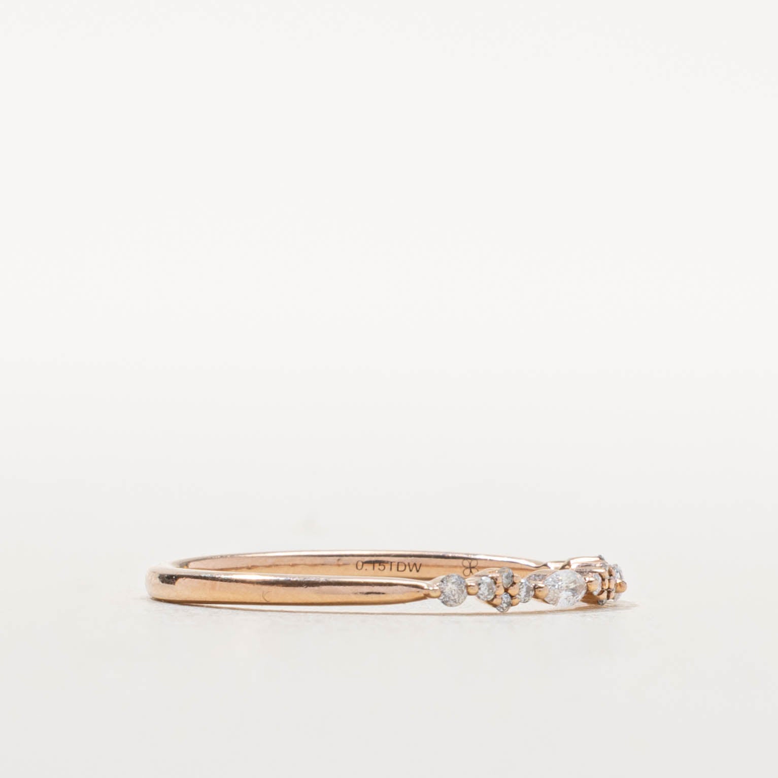 14k Rose Gold Marquise Cut Diamond Band | SZ 7.75