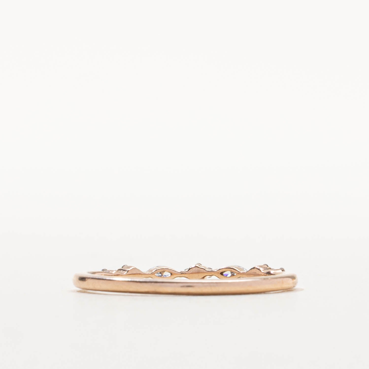 14k Rose Gold Marquise Cut Diamond Band | SZ 7.75