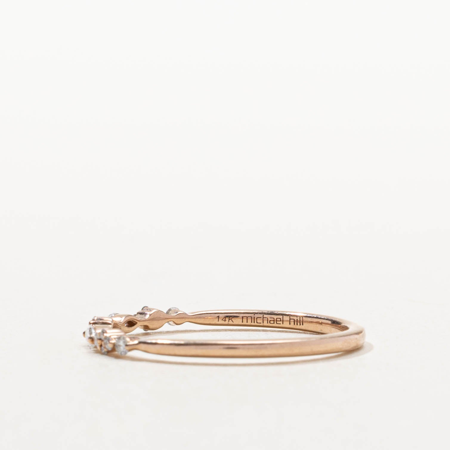 14k Rose Gold Marquise Cut Diamond Band | SZ 7.75