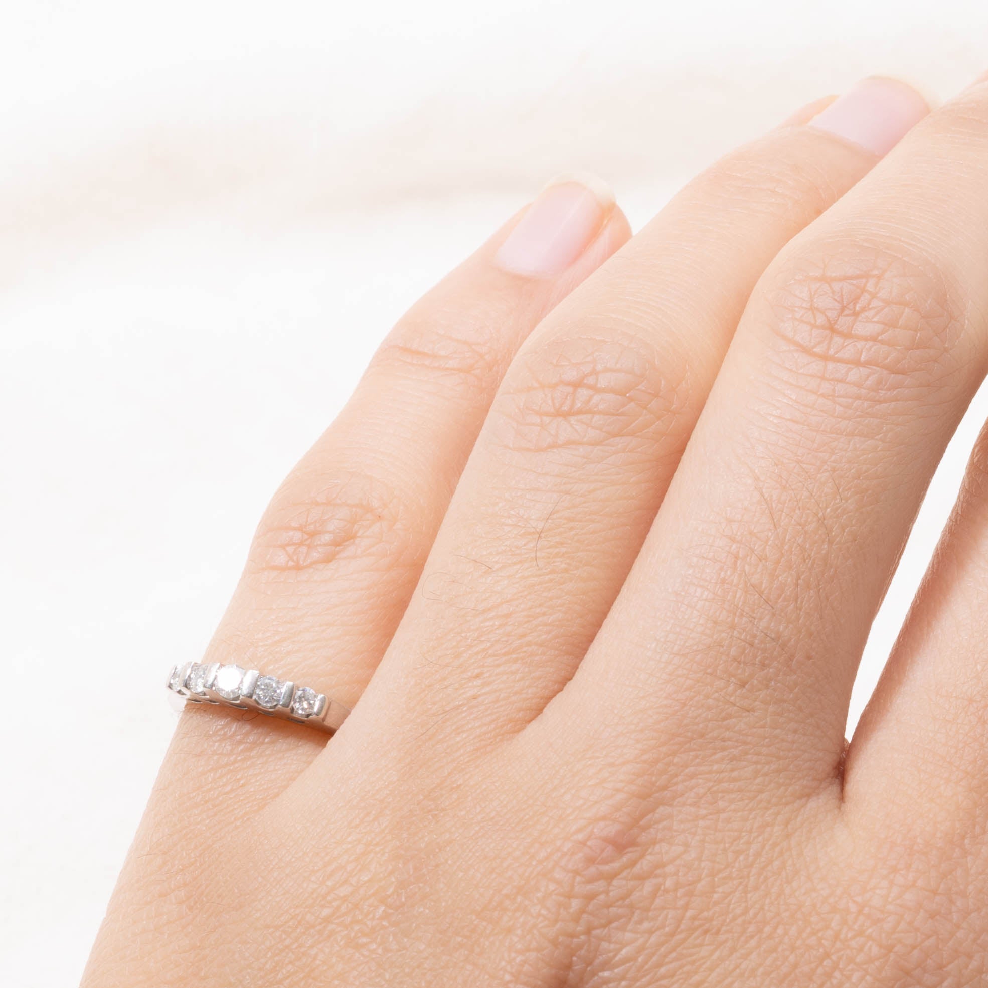 Five Stone Round Brilliant Cut Diamond Band | SZ 3.75