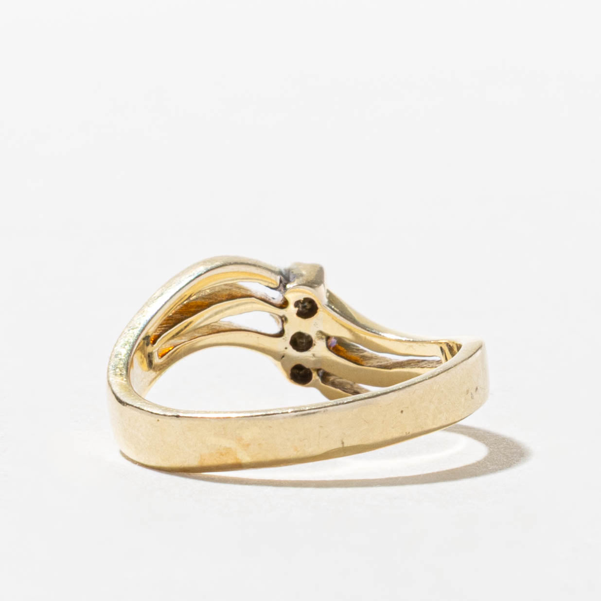 Three Stone Diamond Multi Wave Ring | SZ 5