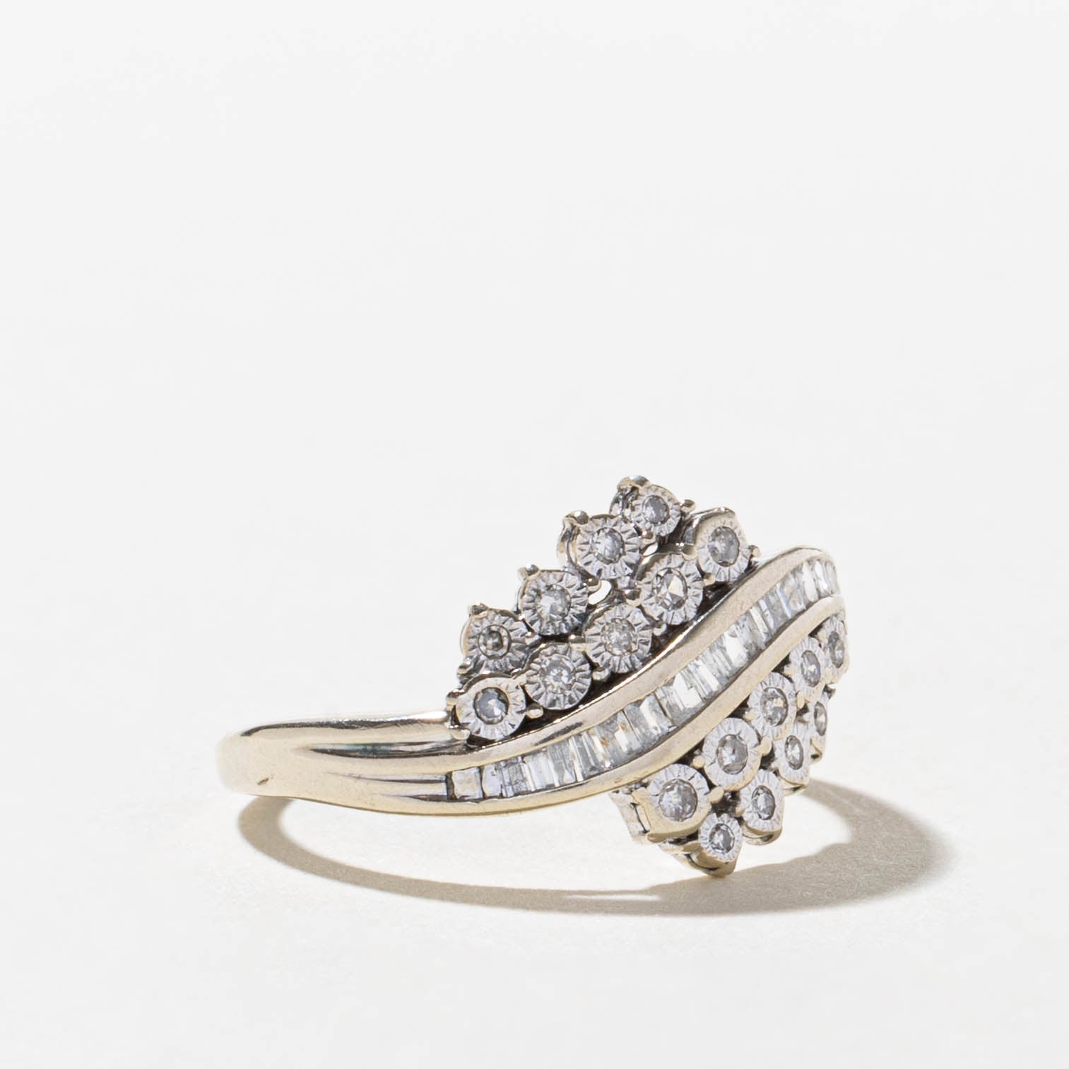 10k Diamond Cluster Wave Ring | SZ 6.25