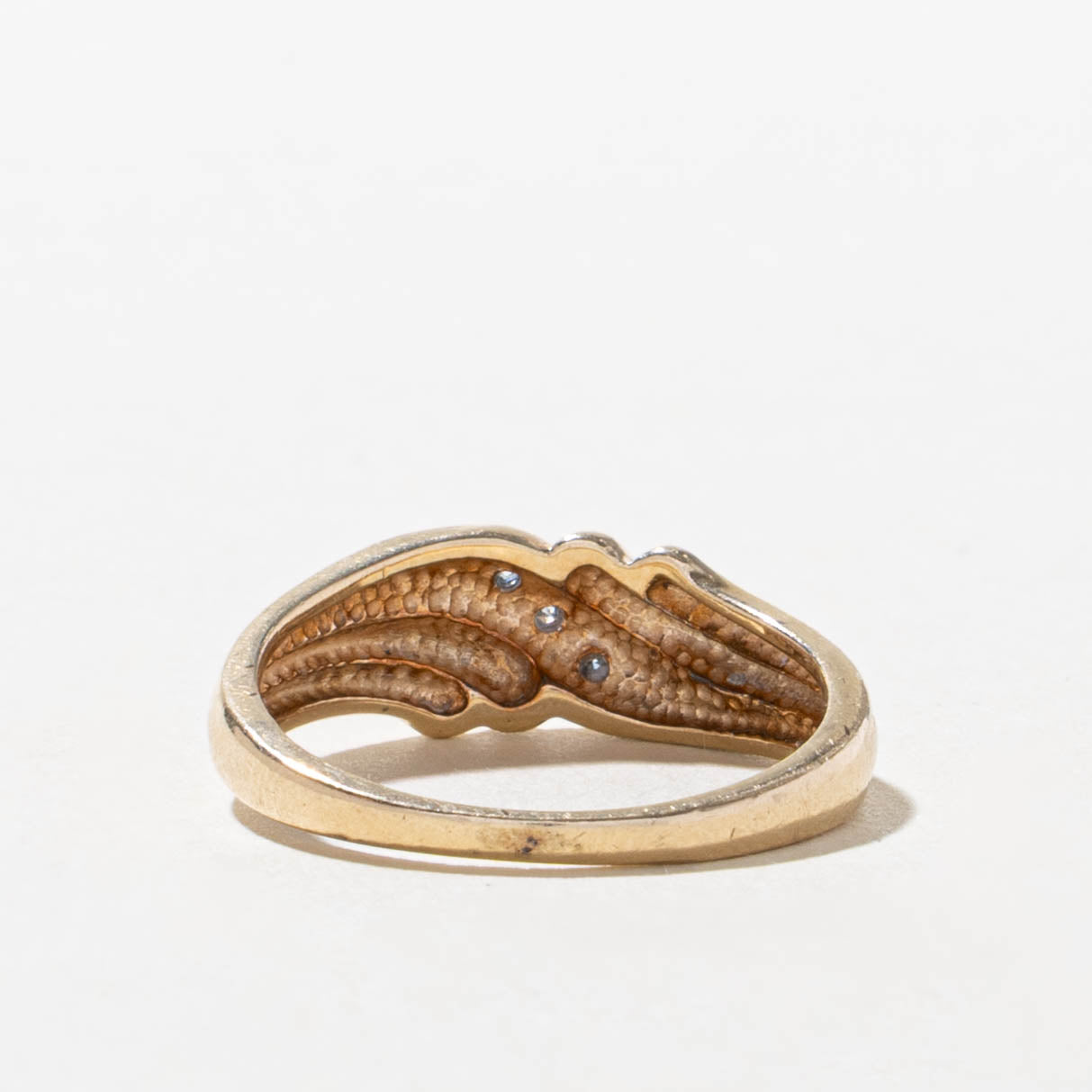 10k Diamond Wave Design Ring | SZ 5.25
