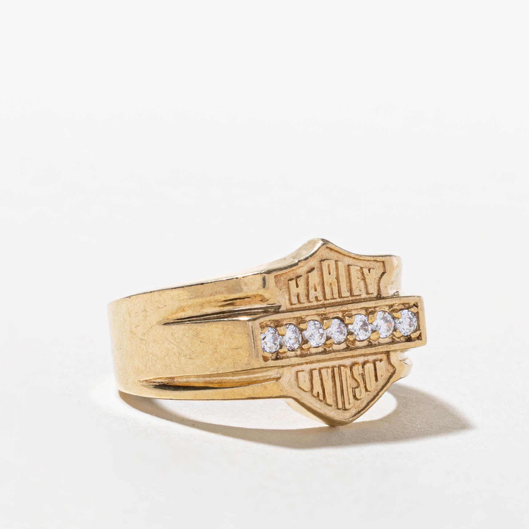 'Harley Davidson' 10k Seven Stone Diamond Ring | SZ 10