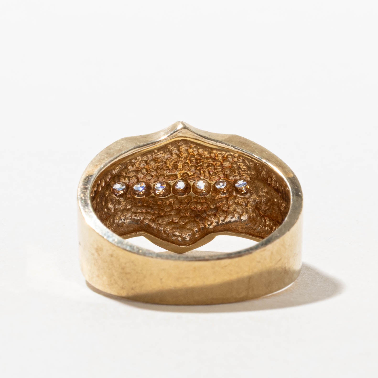 'Harley Davidson' 10k Seven Stone Diamond Ring | SZ 10