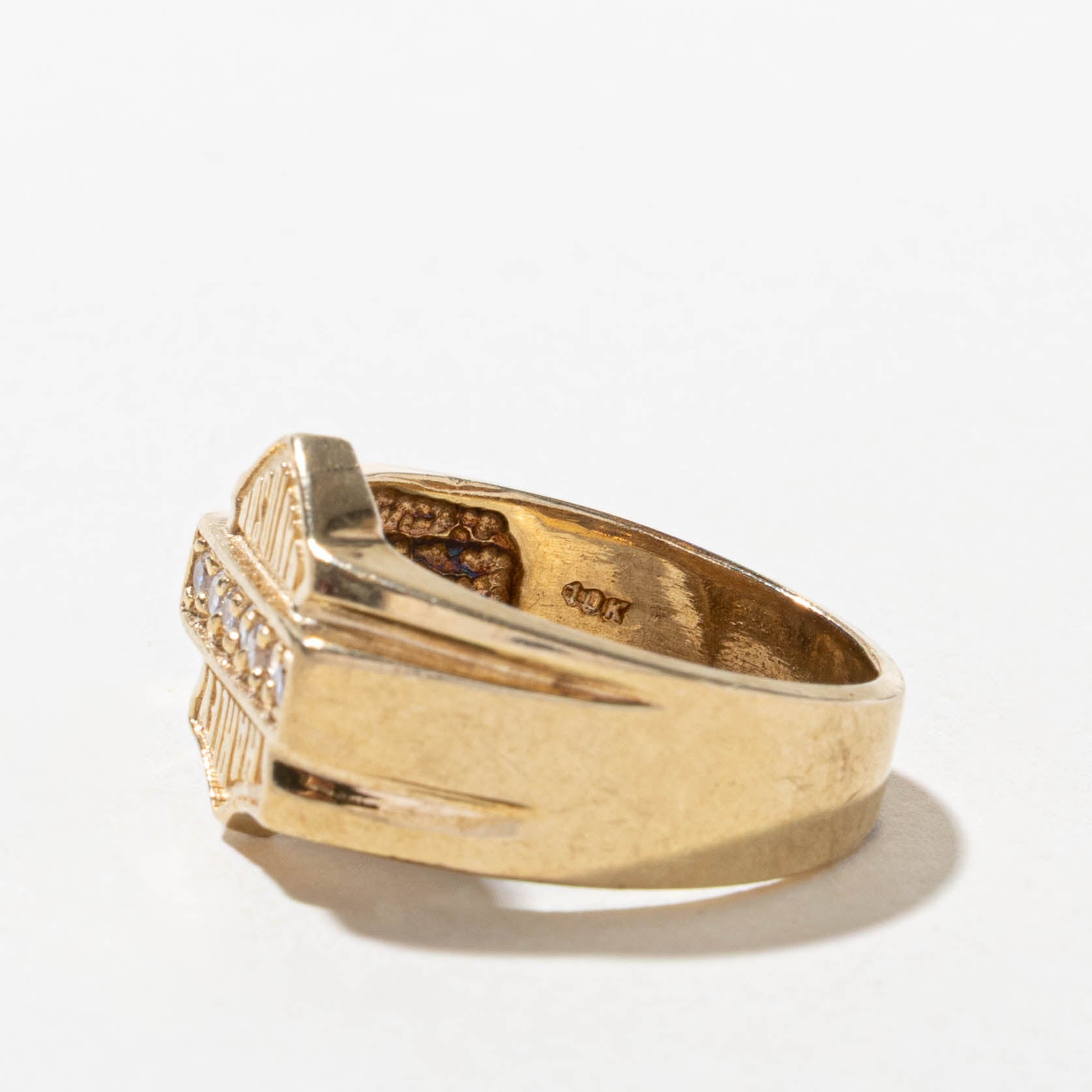 'Harley Davidson' 10k Seven Stone Diamond Ring | SZ 10