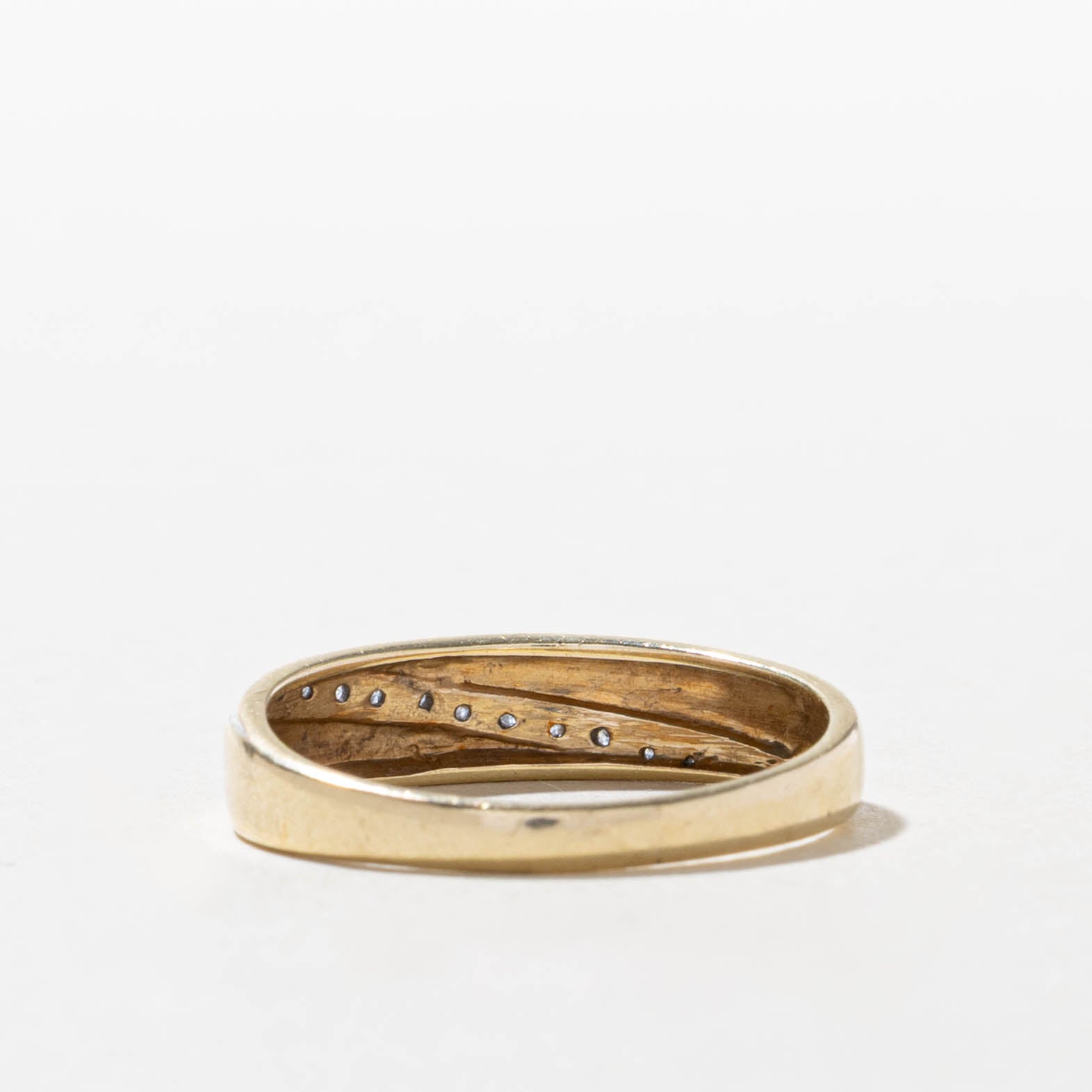 10k Semi Eternity Diagonal Set Diamond Band | SZ 8.75