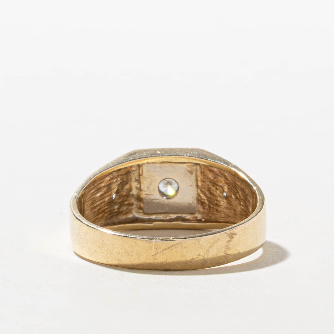 10k Retro Illusion Set Diamond Ring | SZ 8.75
