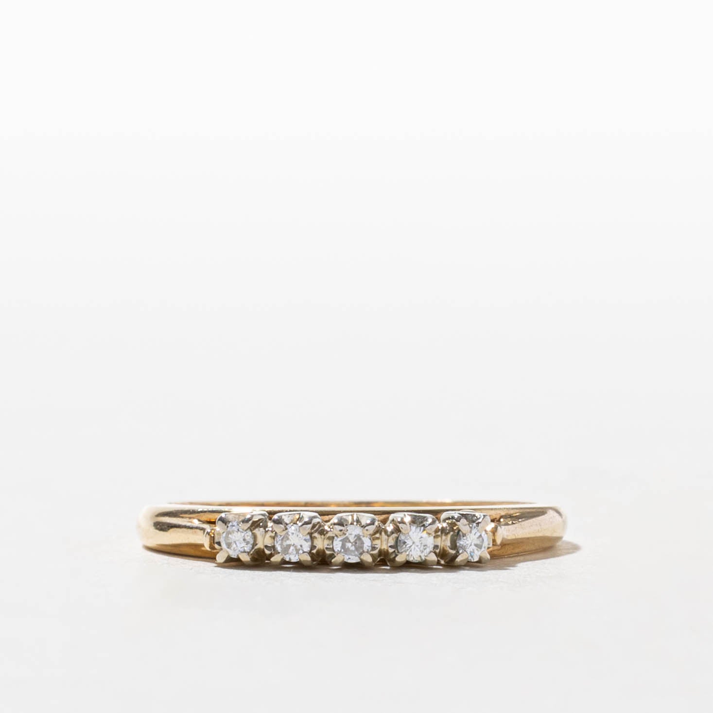 10k Five Stone Diamond Band | SZ 7.5