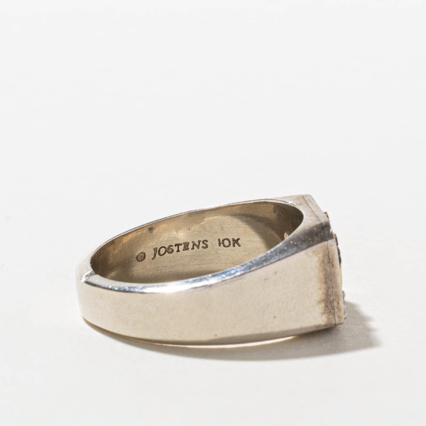 10k McDonald's Logo Diamond Signet Ring | SZ 10.75