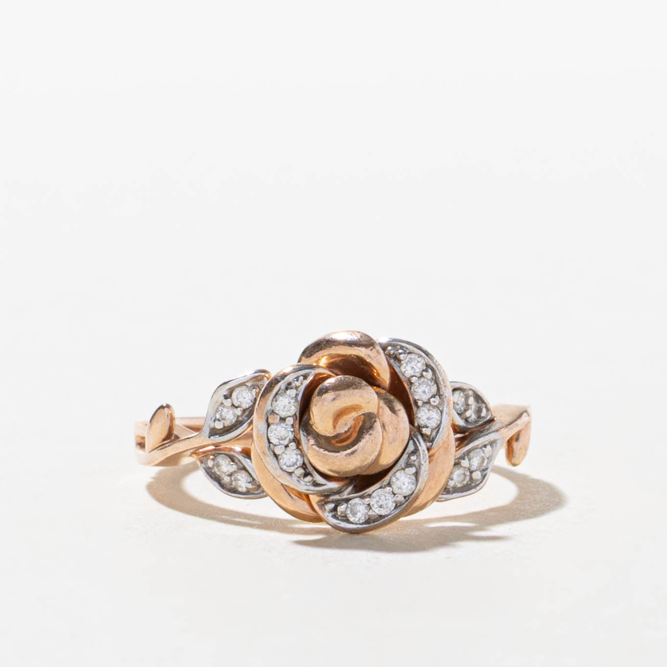 10k Diamond Enchanted Rose Ring | SZ 6.25