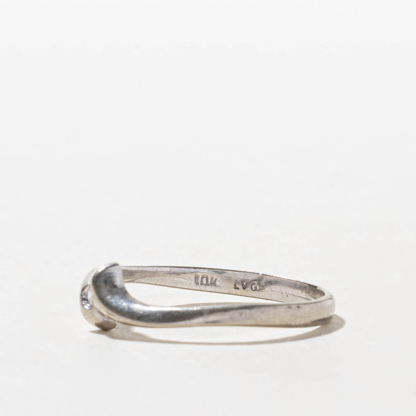 10k Diamond Petite Bypass Ring | SZ 6