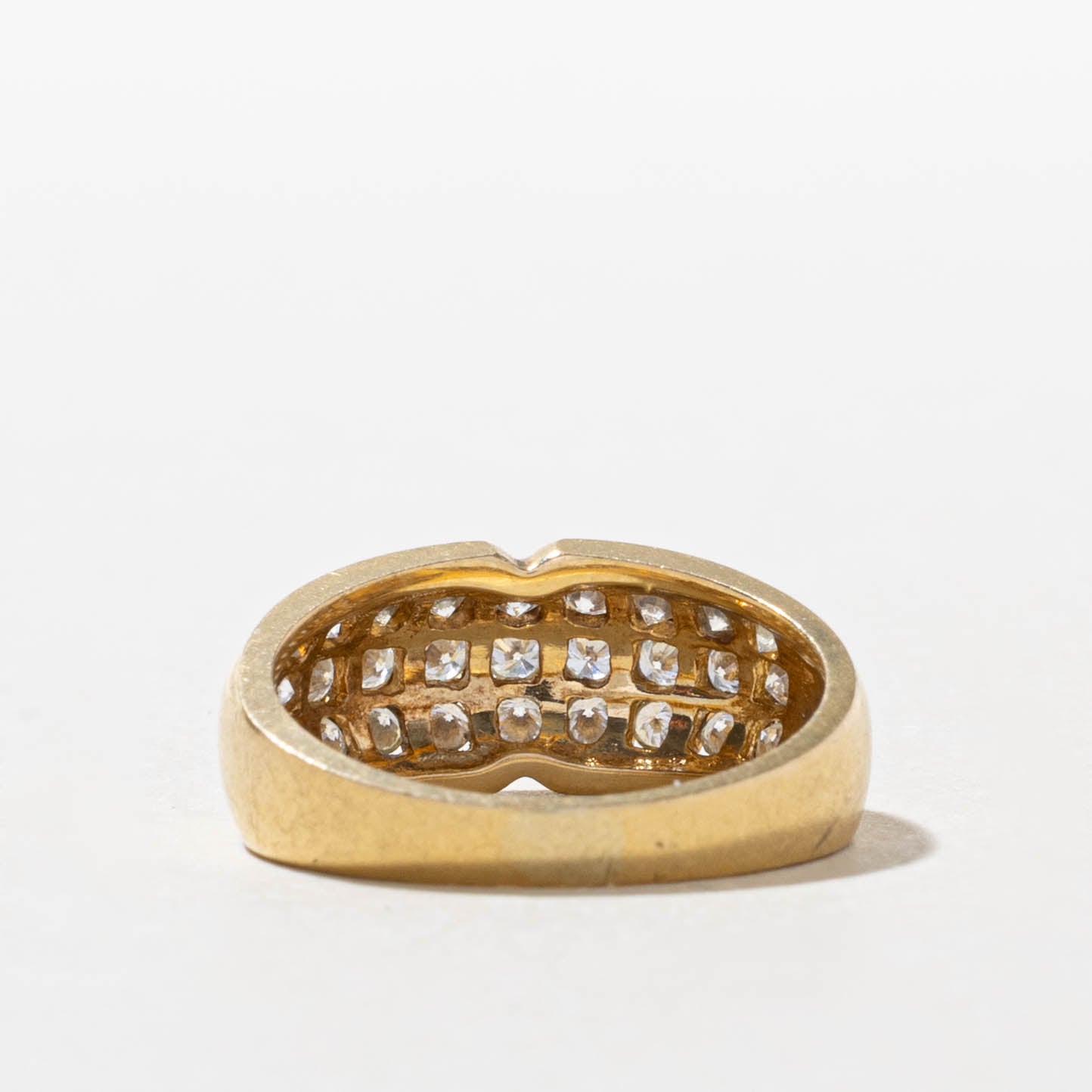 18k Diamond Grid Dome Ring | SZ 5.5
