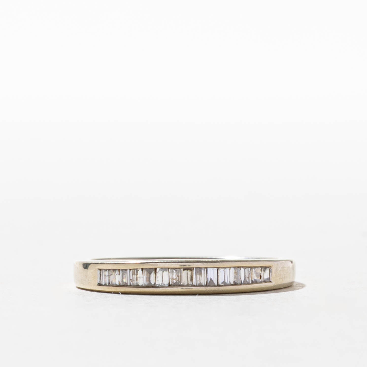 14k Baguette Cut Channel Set Diamond Band | SZ 6.75